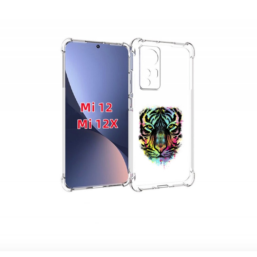 

Чехол бампер MyPads Тигр 1 для Xiaomi 12/Xiaomi 12X противоударный, Прозрачный, Tocco