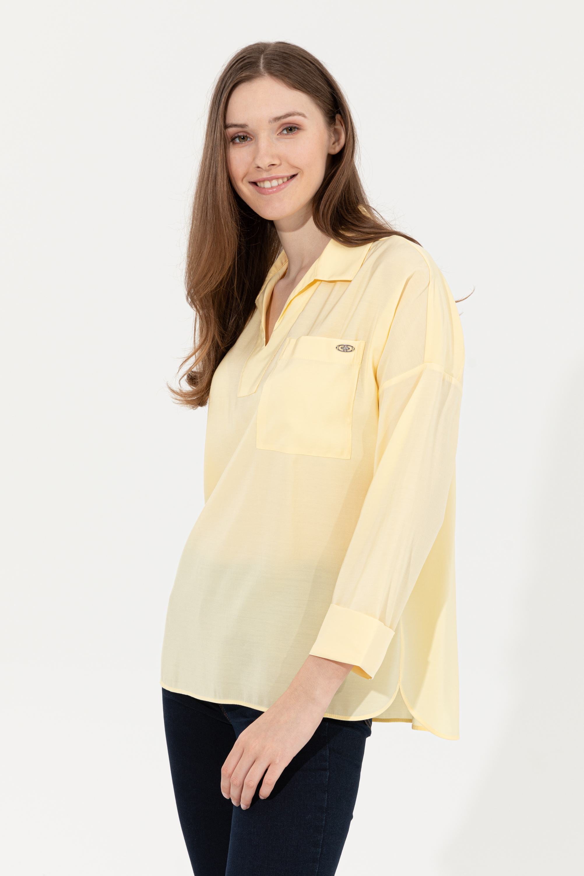 

Блуза женская U.S. POLO Assn. G082SZ0040BEYCO желтая 42, Желтый, G082SZ0040BEYCO