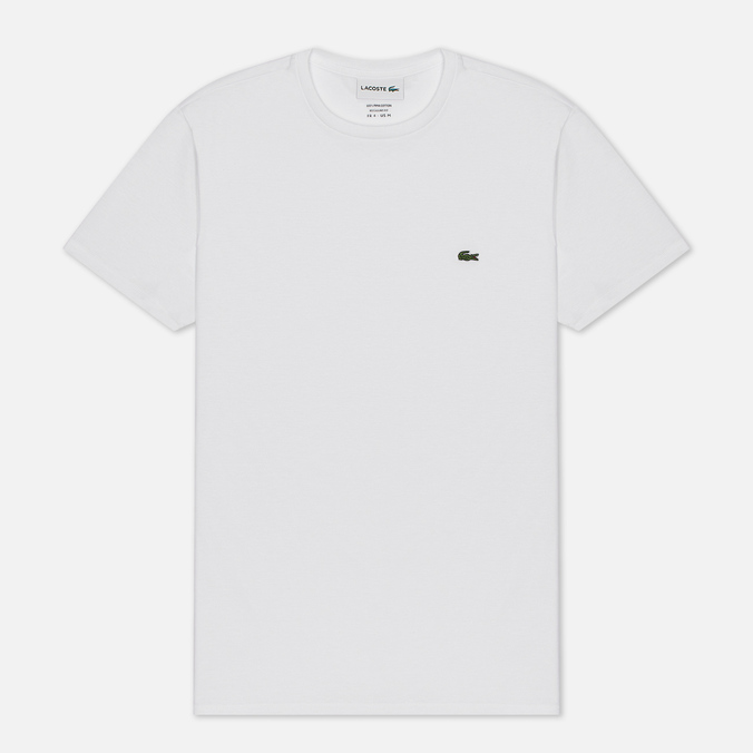 фото Футболка мужская lacoste th6709-001 белая xxl