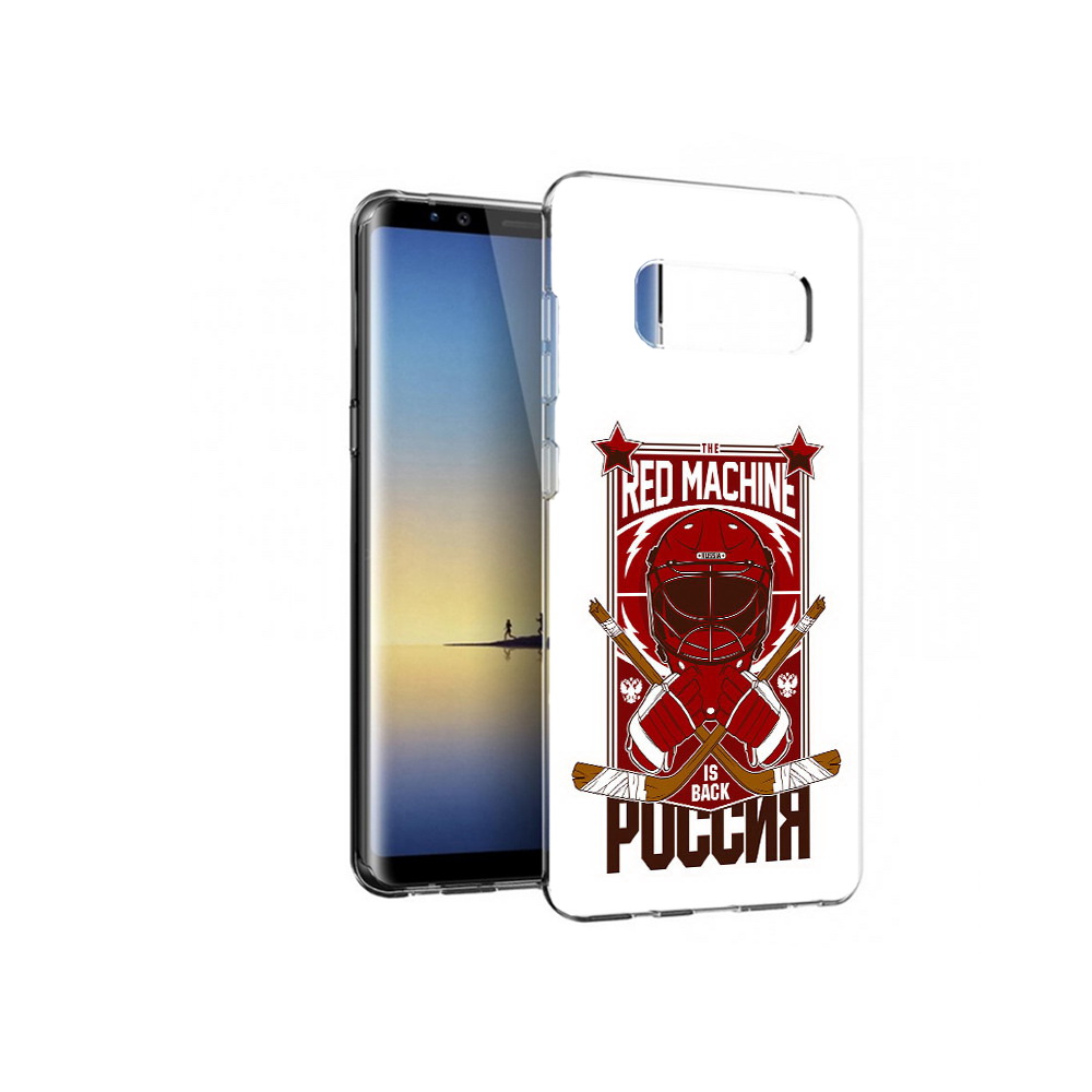 

Чехол MyPads Tocco для Samsung Galaxy Note 8 хоккей россия, Прозрачный, Tocco