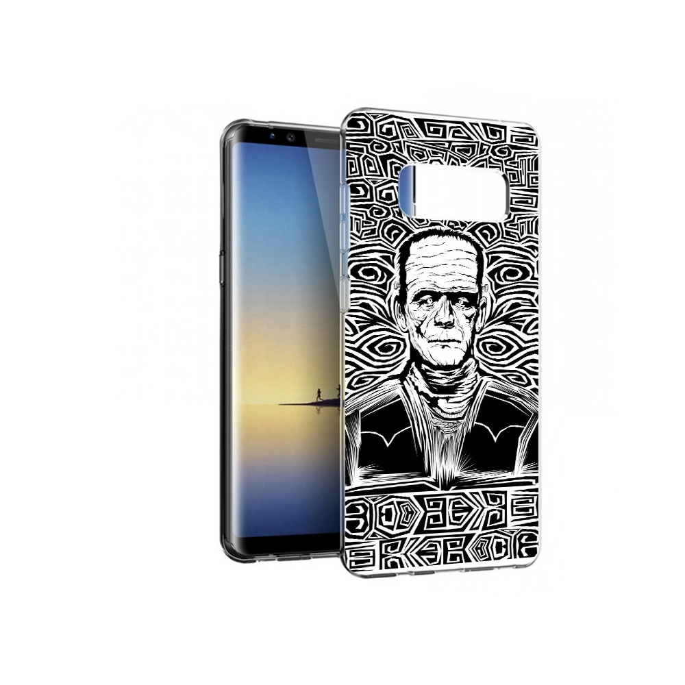 Чехол MyPads Tocco для Samsung Galaxy Note 8 франкенштейн черно белый