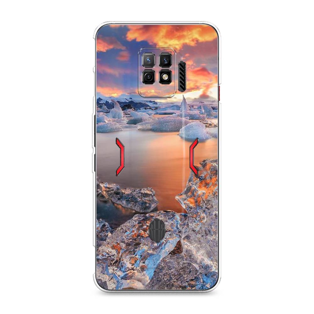 

Чехол на ZTE Nubia Red Magic 7 Pro "Ледники", Синий;оранжевый, 136050-2