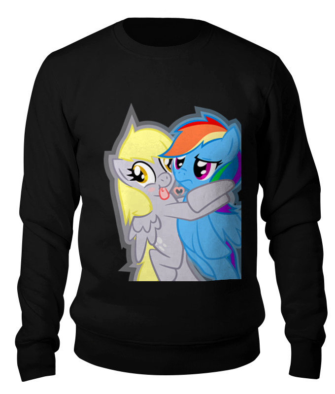 

Свитшот унисекс Printio Pony friends черный XS, Pony friends