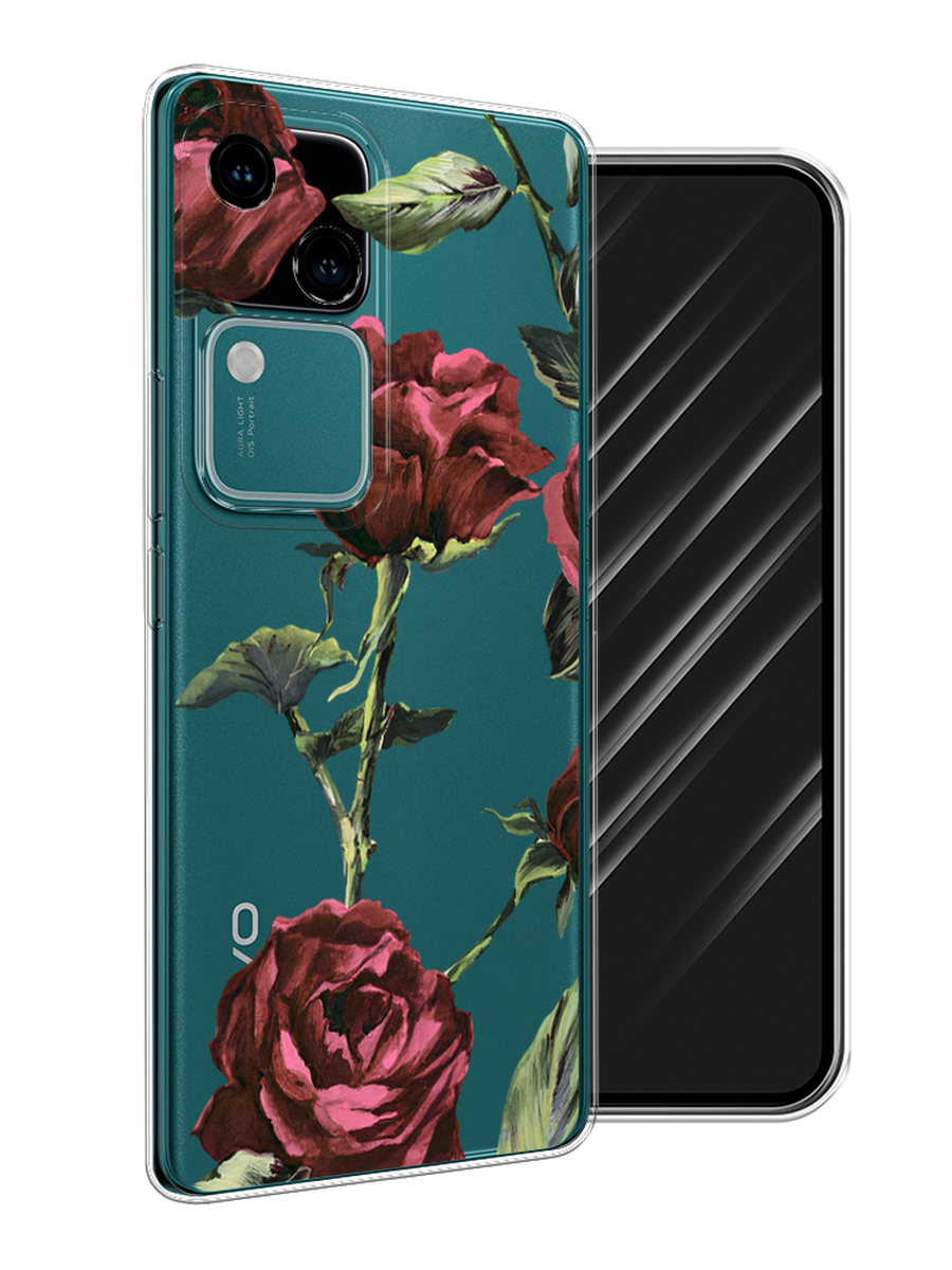 

Чехол Awog на Vivo V30/S18 "Бордовые розы фон", Бордовый, 2610150-1