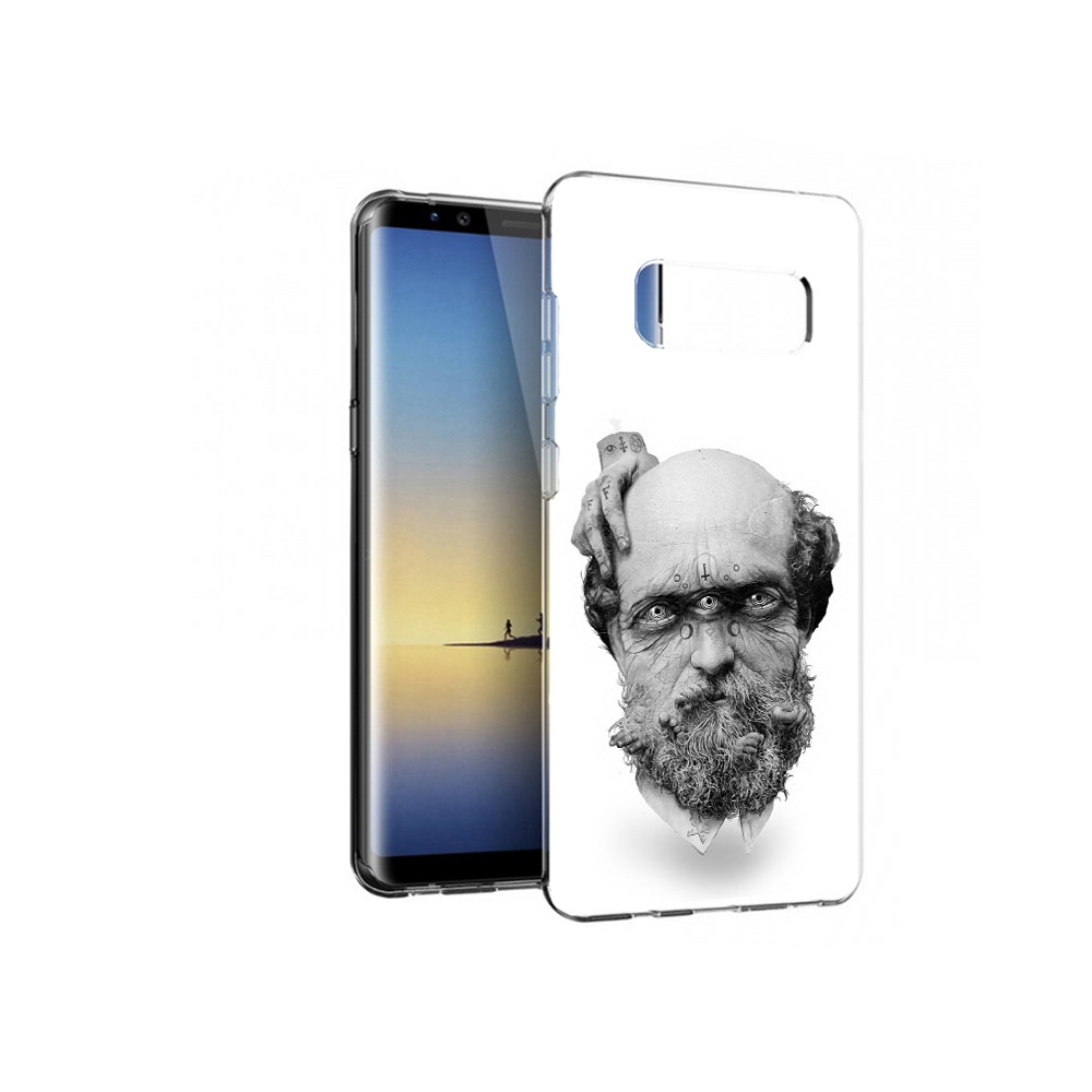 

Чехол MyPads Tocco для Samsung Galaxy Note 8 страшный бородатый мужчина абстракция, Прозрачный, Tocco