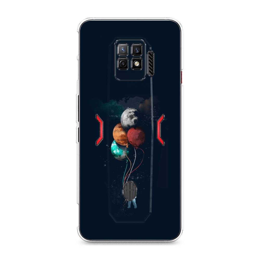 

Чехол на ZTE Nubia Red Magic 7 Pro "Космонавт с шариками", Разноцветный, 136050-4