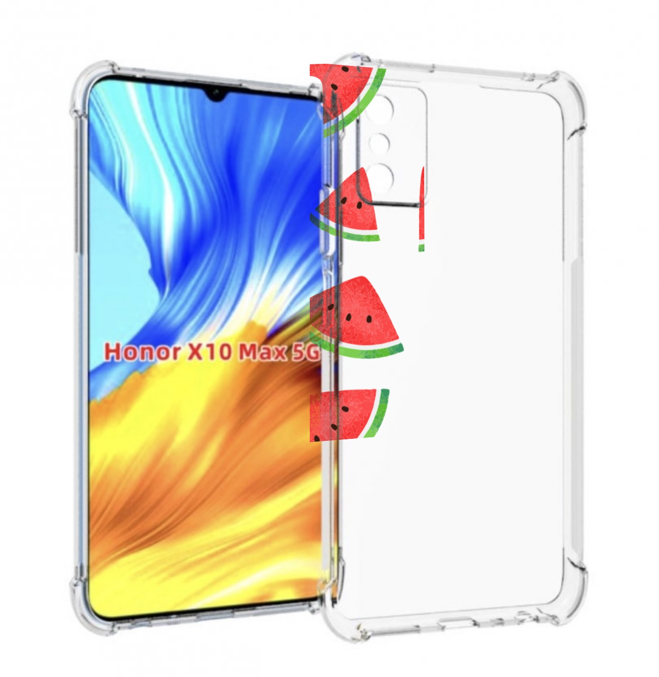 

Чехол MyPads арбузики для Honor X10 Max, Прозрачный, Tocco
