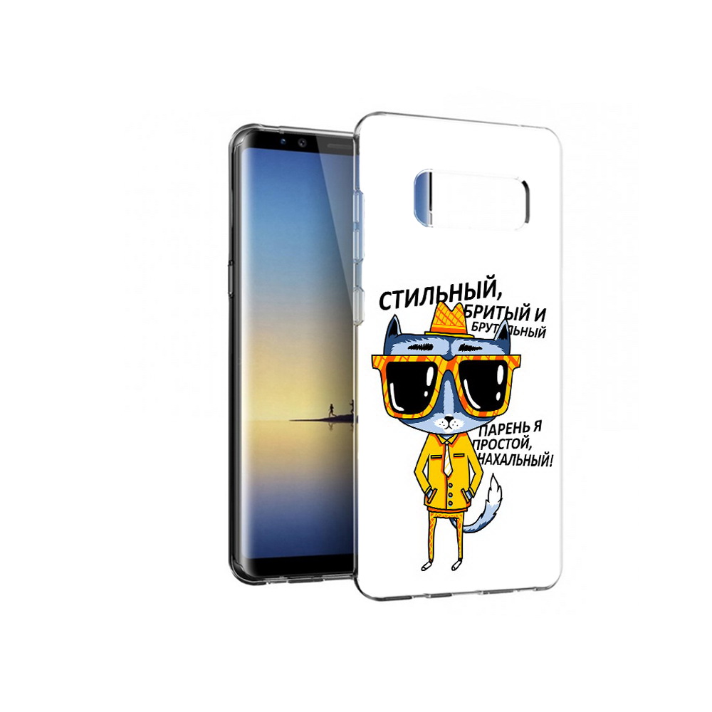 

Чехол MyPads Tocco для Samsung Galaxy Note 8 стильный кот, Прозрачный, Tocco