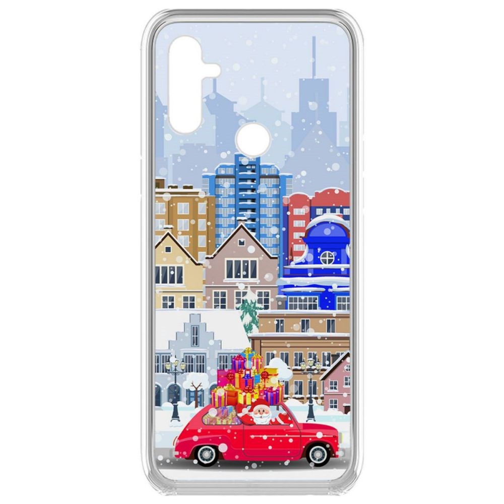 

Чехол-накладка Krutoff Clear Case Везем подарки для Realme C3