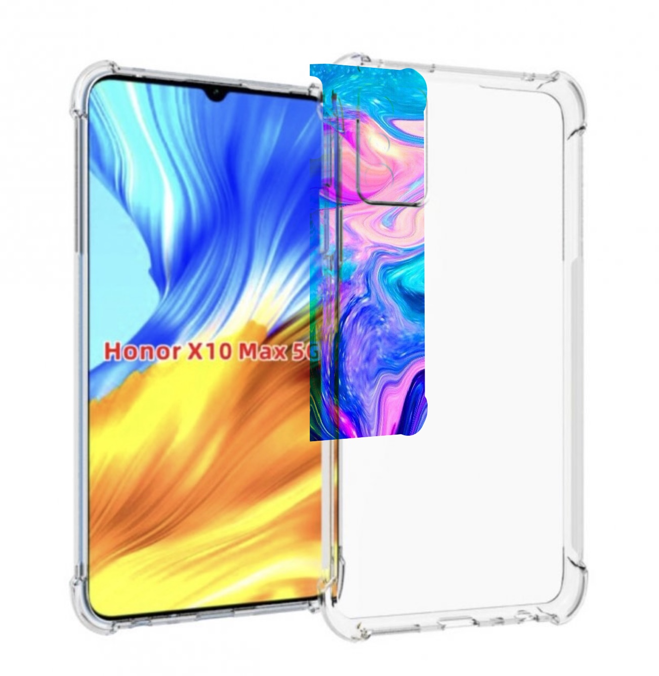 

Чехол MyPads акварельные-краски для Honor X10 Max, Прозрачный, Tocco