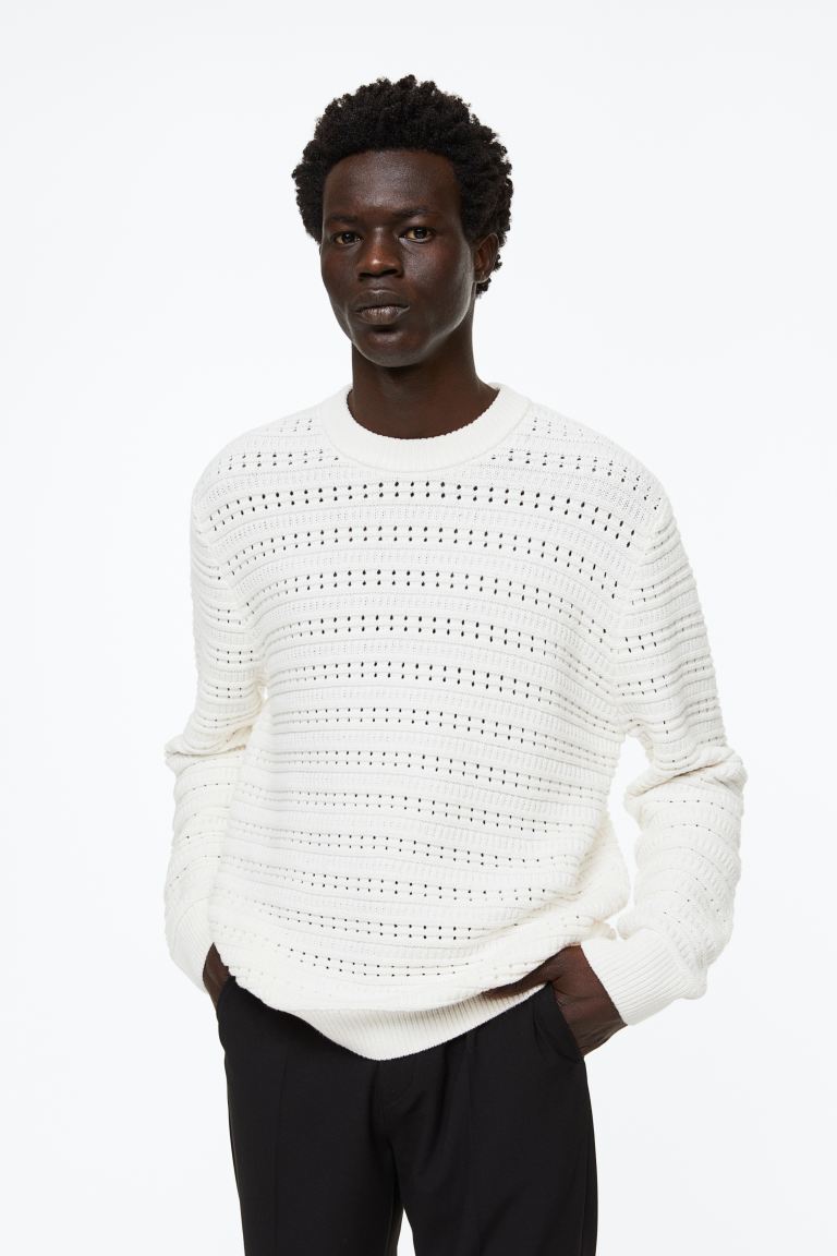 

Джемпер мужской H&M 1120811001 белый M (доставка из-за рубежа), 1120811001