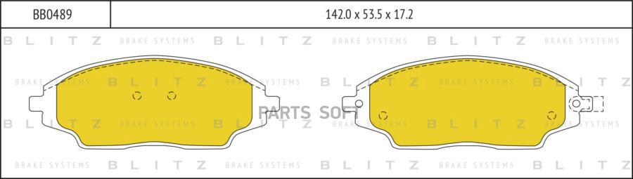 

Тормозные колодки BLITZ передние дисковые bb0489