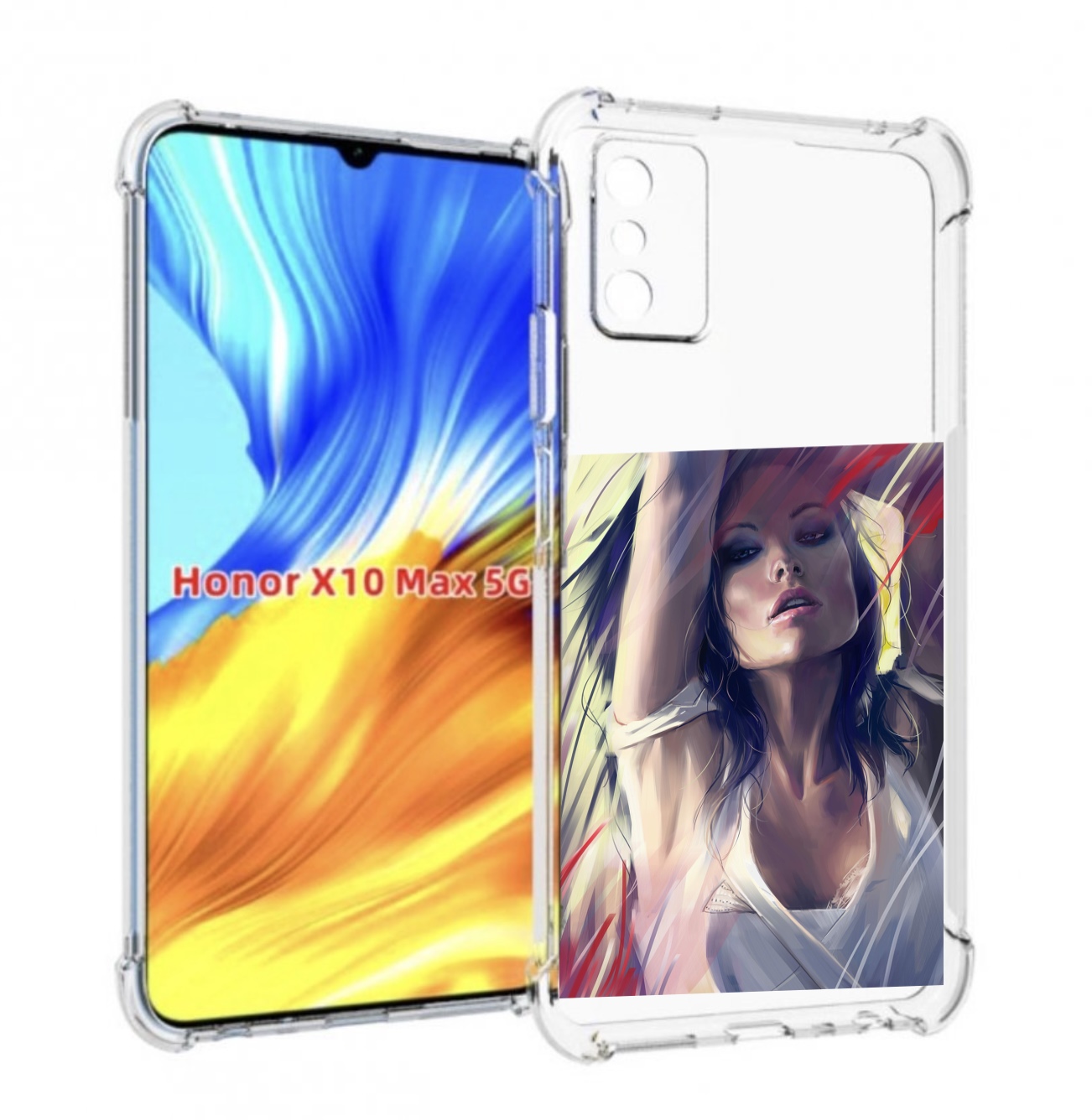 

Чехол MyPads акварельная-девушка женской для Honor X10 Max, Прозрачный, Tocco