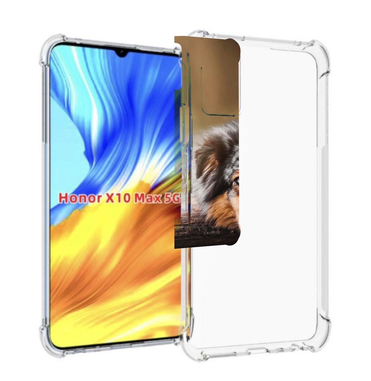 

Чехол MyPads австралииская овчарка для Honor X10 Max, Прозрачный, Tocco