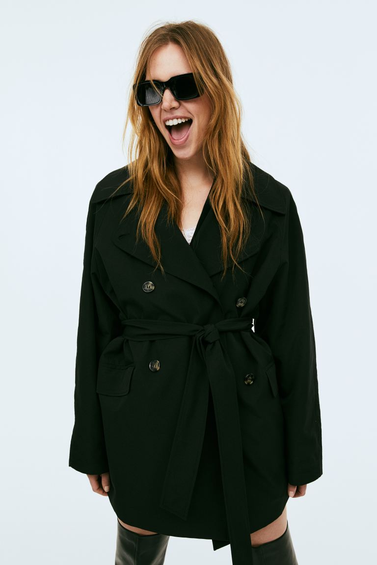 

Плащ женский H&M 1120770002 черный S (доставка из-за рубежа), 1120770002