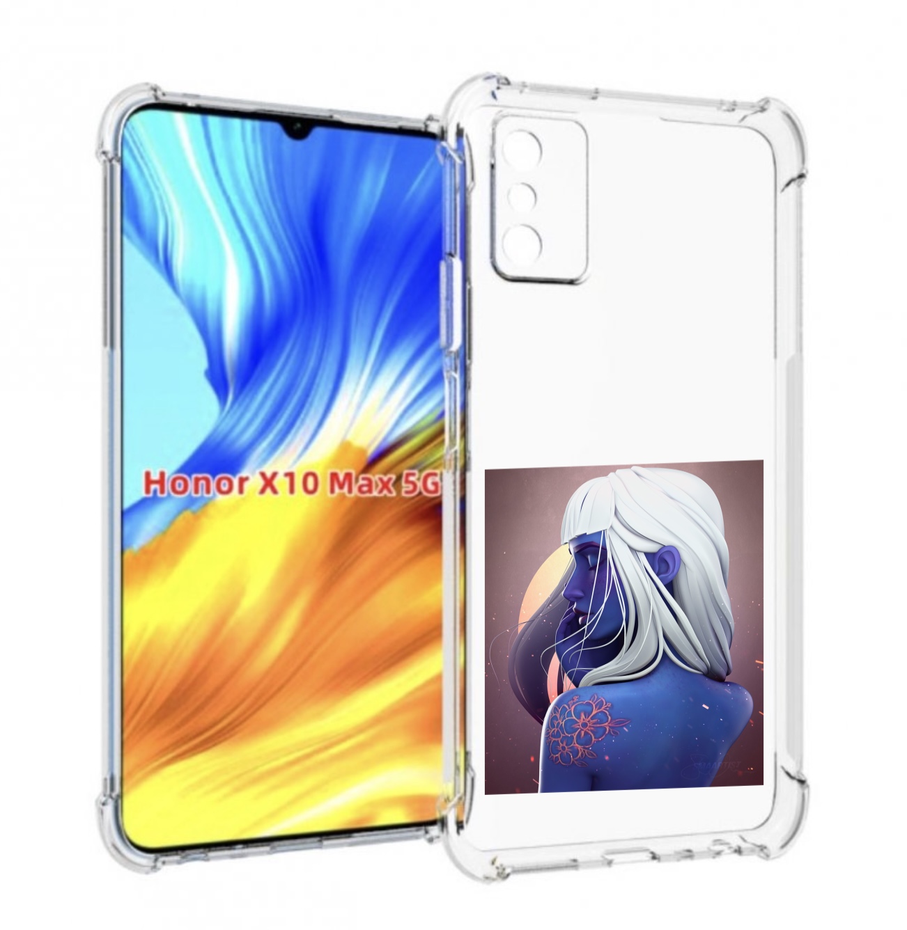 

Чехол MyPads аватар-с-цветком для Honor X10 Max, Прозрачный, Tocco