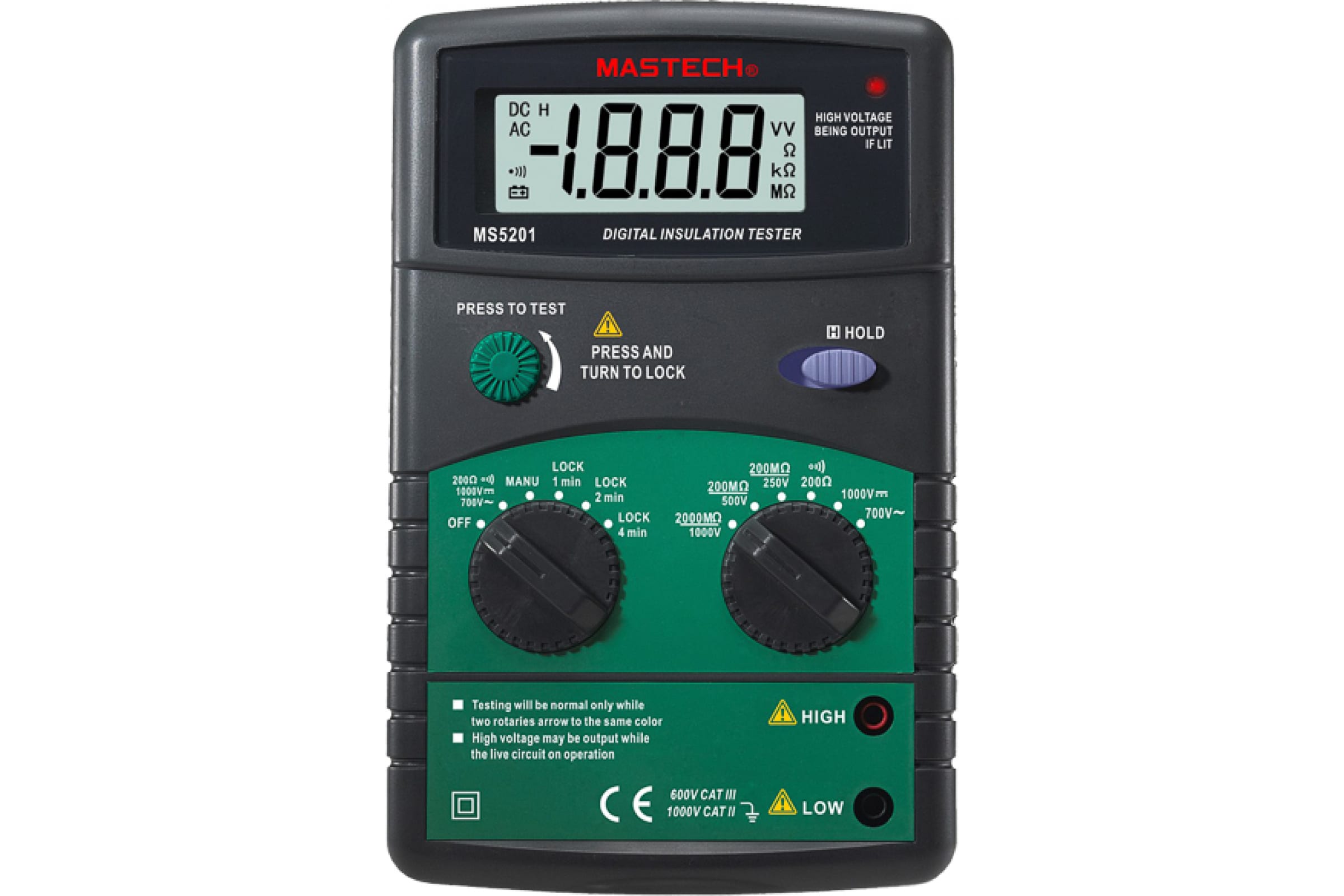 

Mastech Измеритель сопротивления изоляции MS5201 13-1346