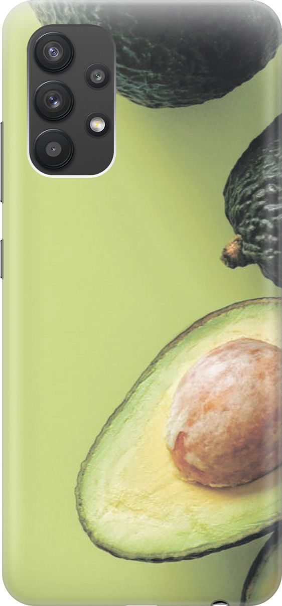 

Силиконовый чехол на Samsung Galaxy A32 с принтом "Половинка авокадо", Коричневый;черный, 7118