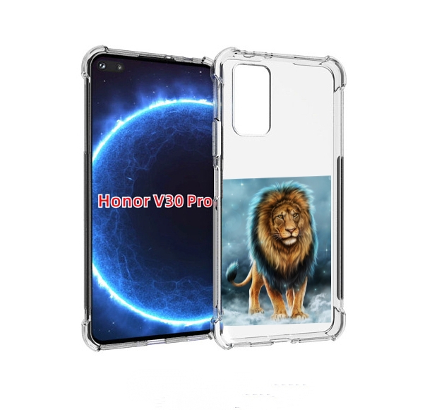 

Чехол бампер MyPads Лев-в-тумане для Honor V30 Pro, Прозрачный, Tocco