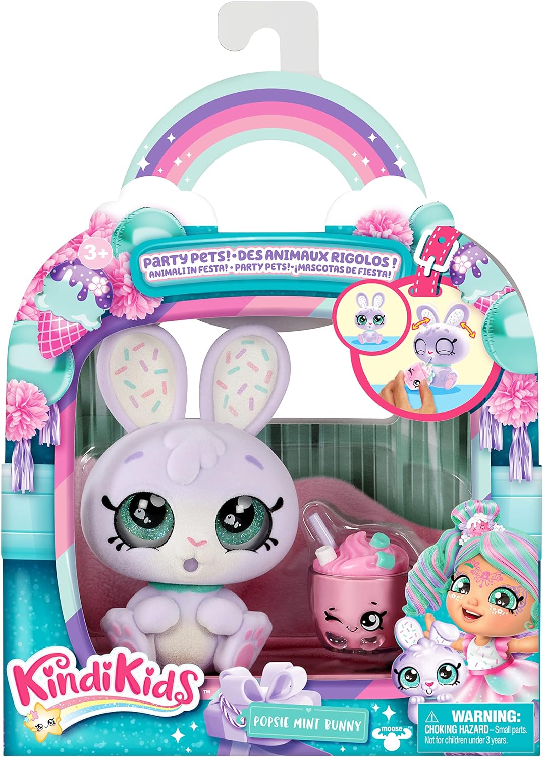 Фигурка Кинди Кидс Kindi Kids Питомец Зайка Bunny 10 см, серия Party Pets книга wake up bunny зайка вставай ю горбовская н сушинцева