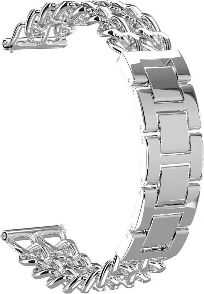 

Ремешок металлический GSMIN Double Chain 22 для Huawei Watch GT 2e (Серебристый)