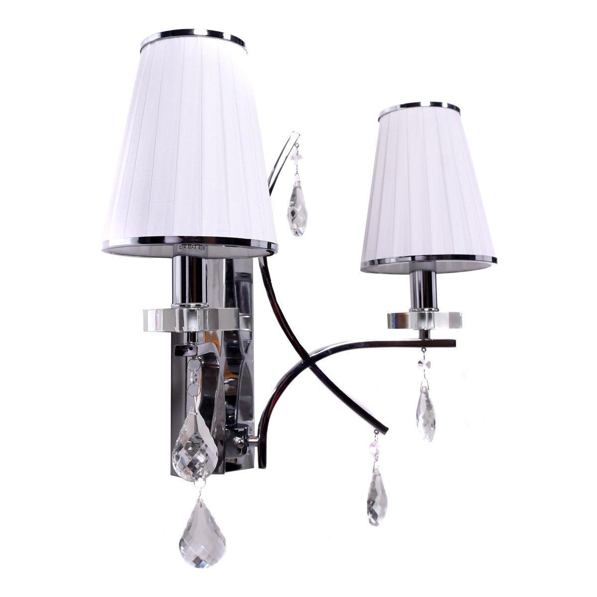 фото Бра lumina deco glamour ldw 66247-2 wt+chr