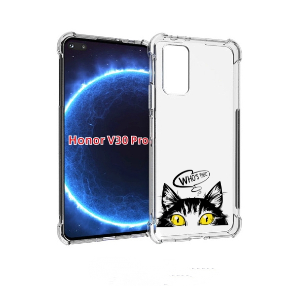

Чехол бампер MyPads Кто-тут-есть для Honor V30 Pro, Прозрачный, Tocco