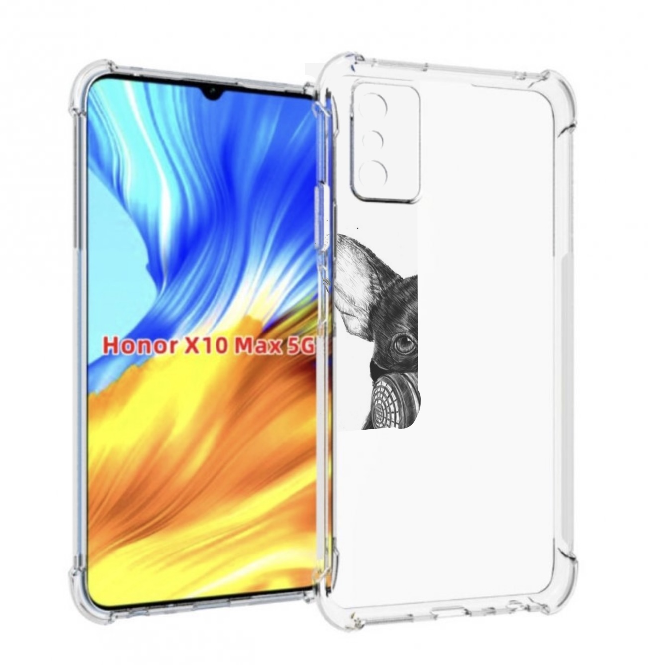 

Чехол MyPads Французский бульдог для Honor X10 Max, Прозрачный, Tocco