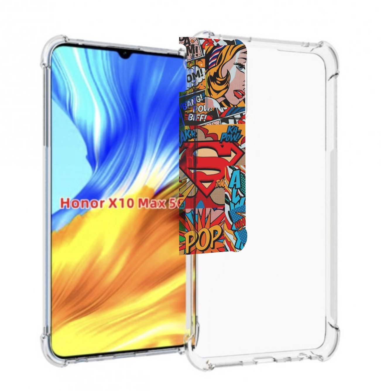 

Чехол MyPads Фон для Honor X10 Max, Прозрачный, Tocco