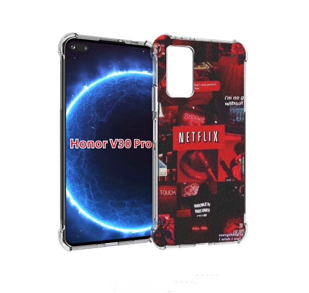 

Чехол бампер MyPads Красные-проекты для Honor V30 Pro, Прозрачный, Tocco