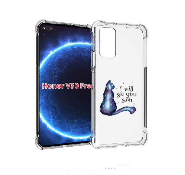 

Чехол бампер MyPads Кошка-иллюзионистка для Honor V30 Pro, Прозрачный, Tocco