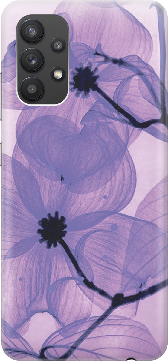 

Силиконовый чехол на Samsung Galaxy A32 с принтом "Цветы в сиреневом", Розовый;фиолетовый, 4623