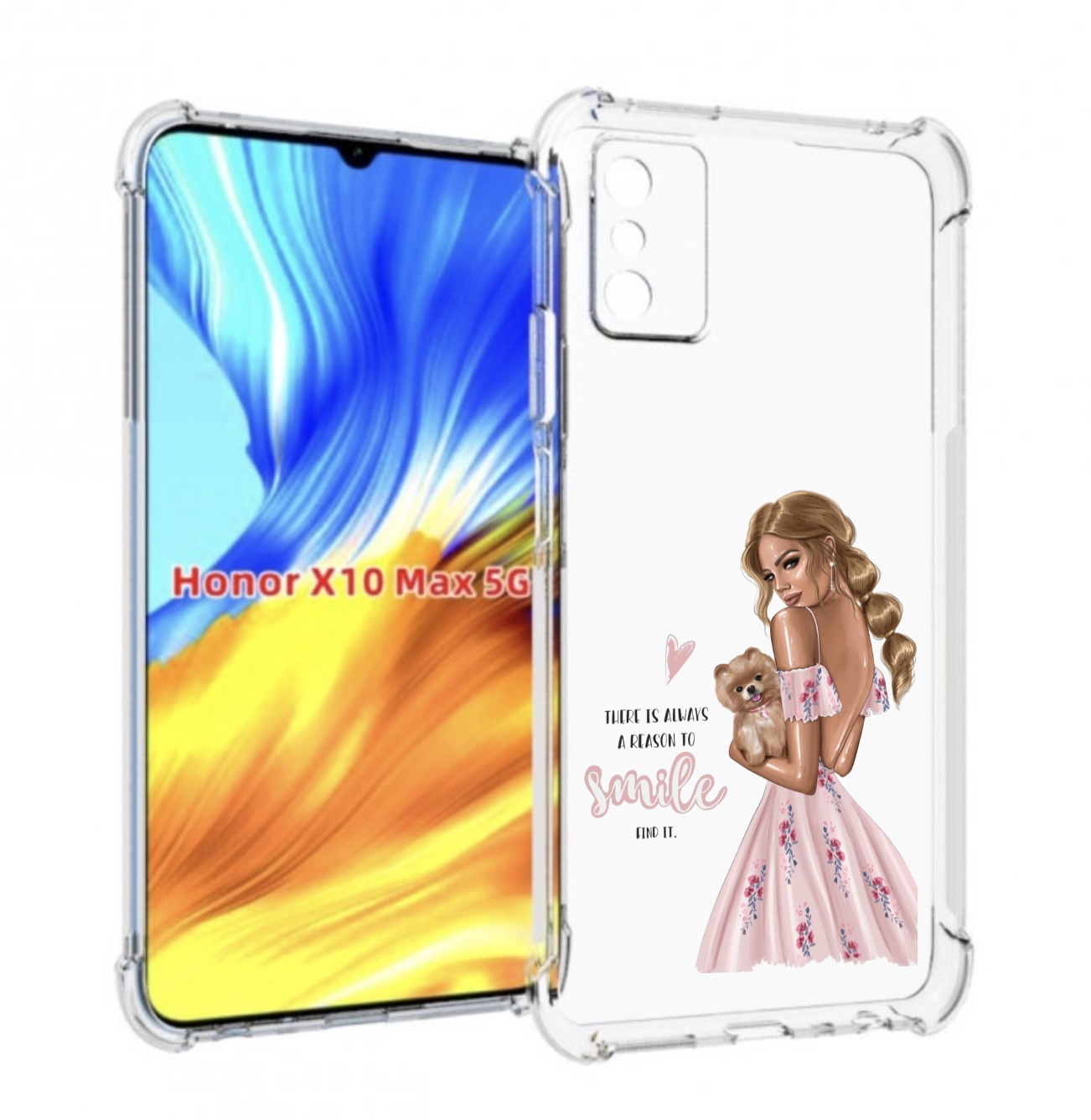 

Чехол MyPads Улыбайся-чаще женский для Honor X10 Max, Прозрачный, Tocco