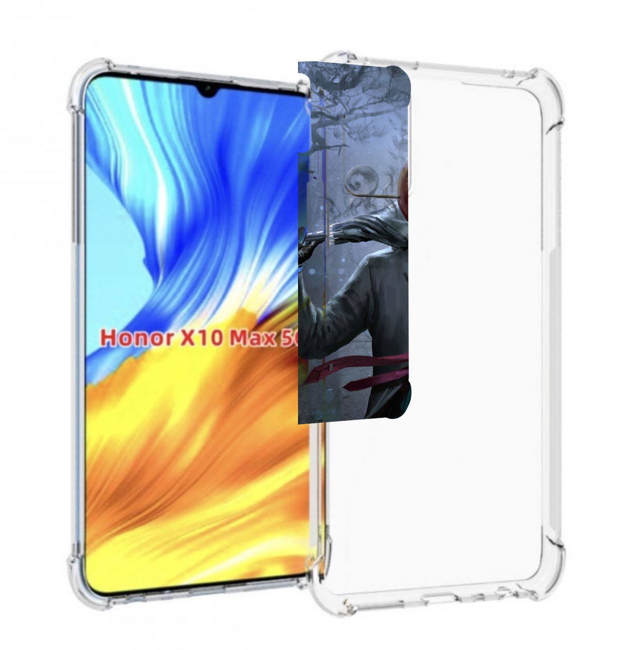 

Чехол MyPads Тыква-убийца для Honor X10 Max, Прозрачный, Tocco