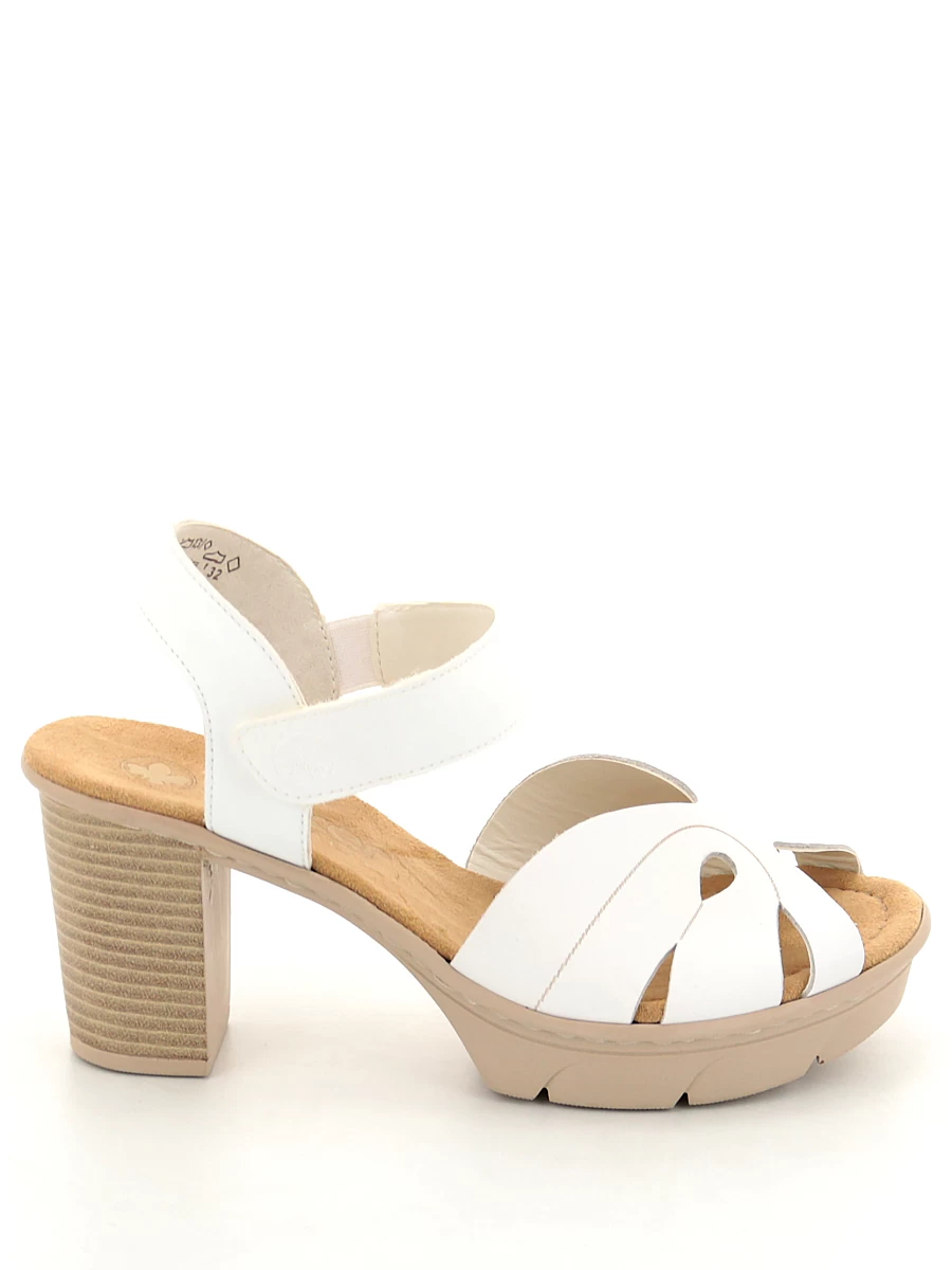 

Босоножки женские Rieker 67556-80 белые 38 RU, Белый, 67556-80