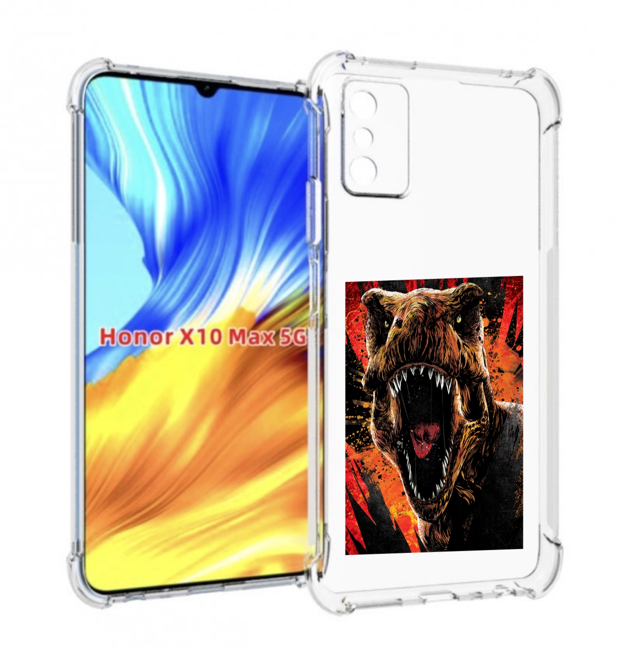 

Чехол MyPads Тиранозавр для Honor X10 Max, Прозрачный, Tocco