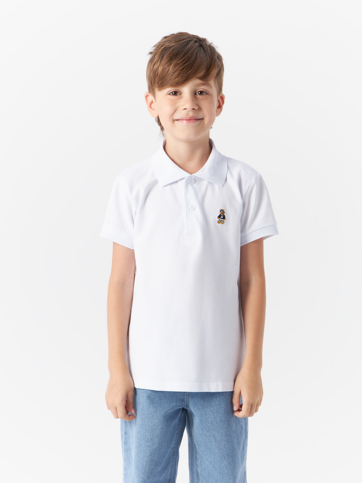 Рубашка-поло Yiwu Xflot Supply Chain детская, с коротким рукавом, BS-12, размер 140 см