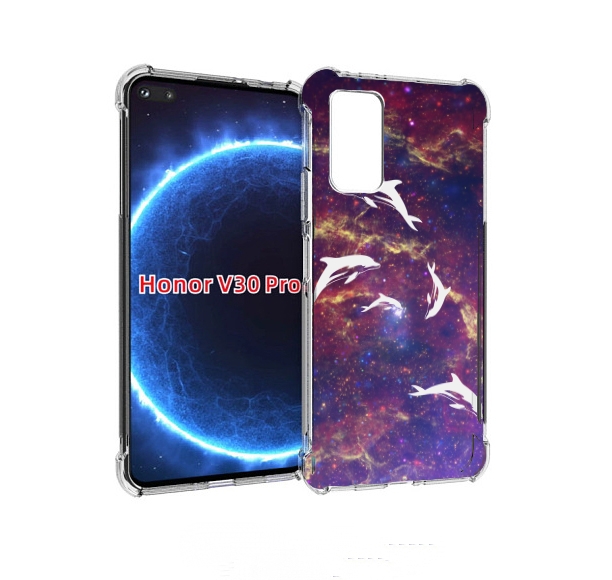 

Чехол бампер MyPads Космические-дельфины для Honor V30 Pr, Прозрачный, Tocco