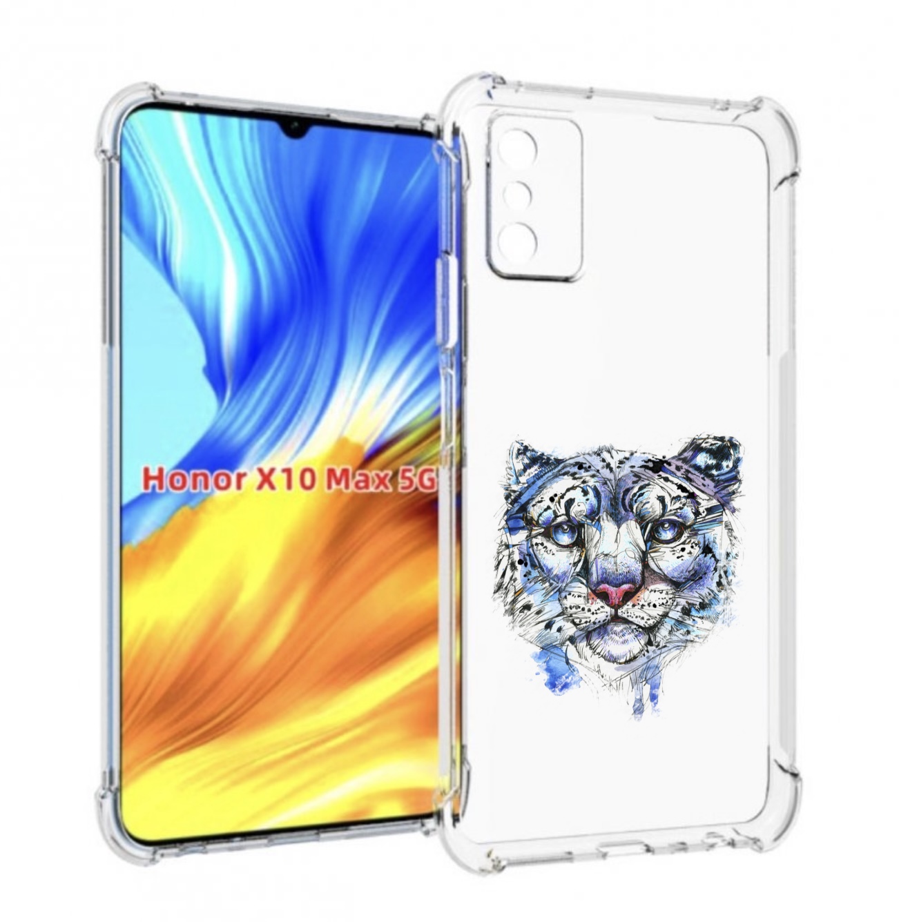 

Чехол MyPads Тигр 4 для Honor X10 Max, Прозрачный, Tocco
