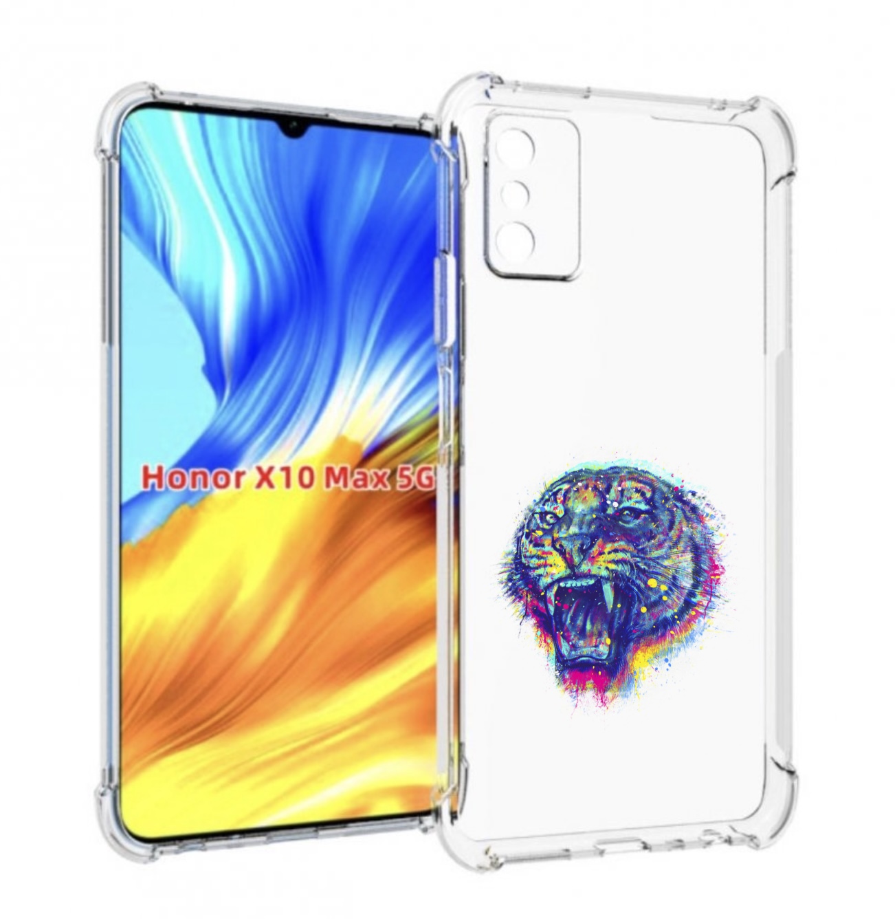 

Чехол MyPads Тигр 2 для Honor X10 Max, Прозрачный, Tocco