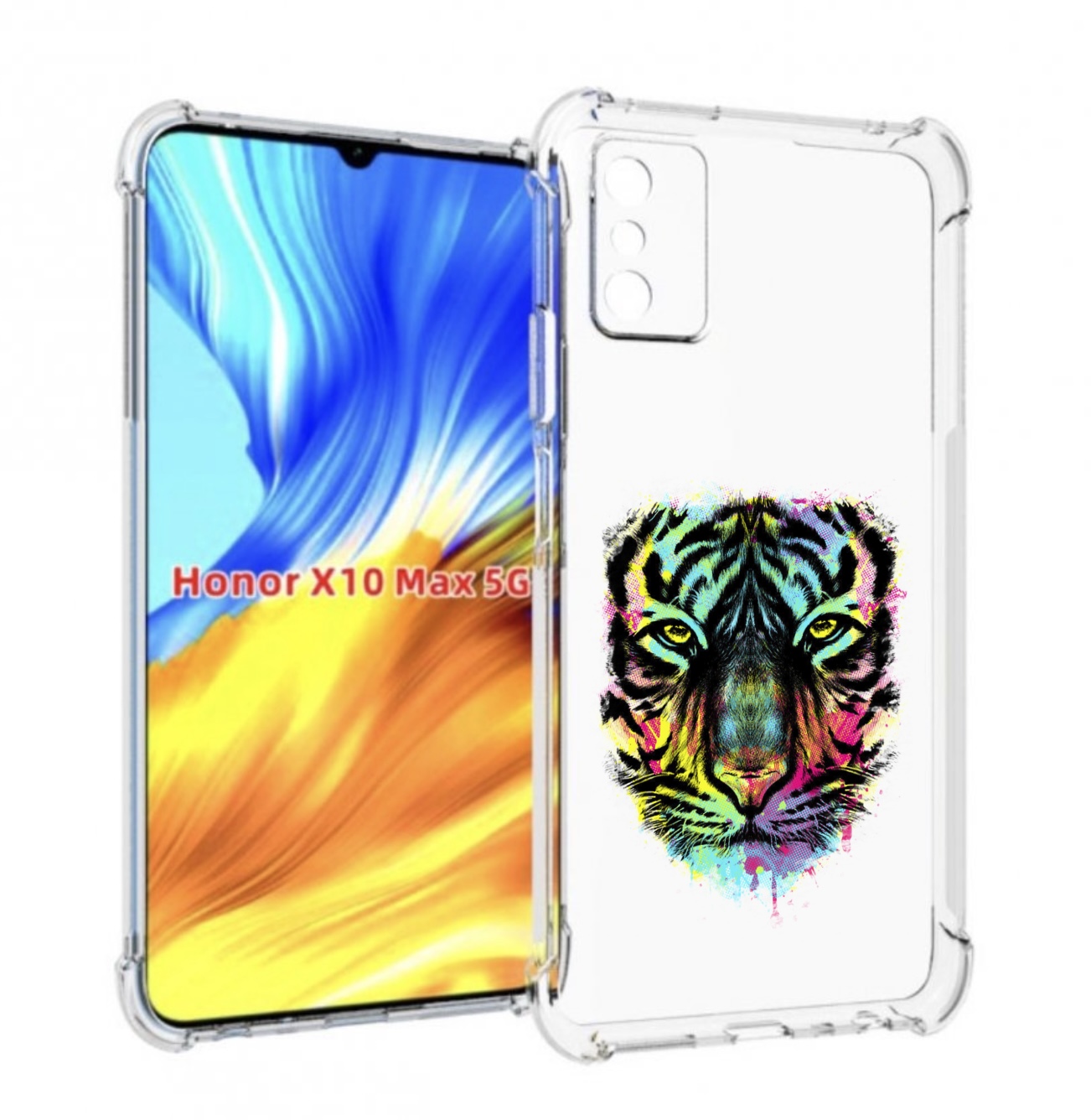 

Чехол MyPads Тигр 1 для Honor X10 Max, Прозрачный, Tocco