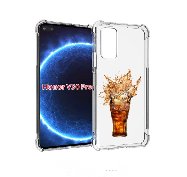 

Чехол бампер MyPads Кола-в-стакане для Honor V30 Pro, Прозрачный, Tocco