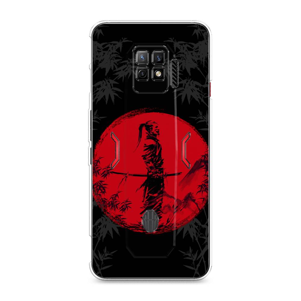 

Чехол на ZTE Nubia Red Magic 7 Pro "Самурай на красном фоне", Черный;красный;серый, 136050-4