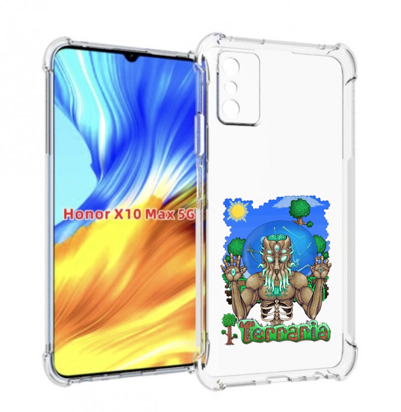

Чехол MyPads Террария для Honor X10 Max, Прозрачный, Tocco