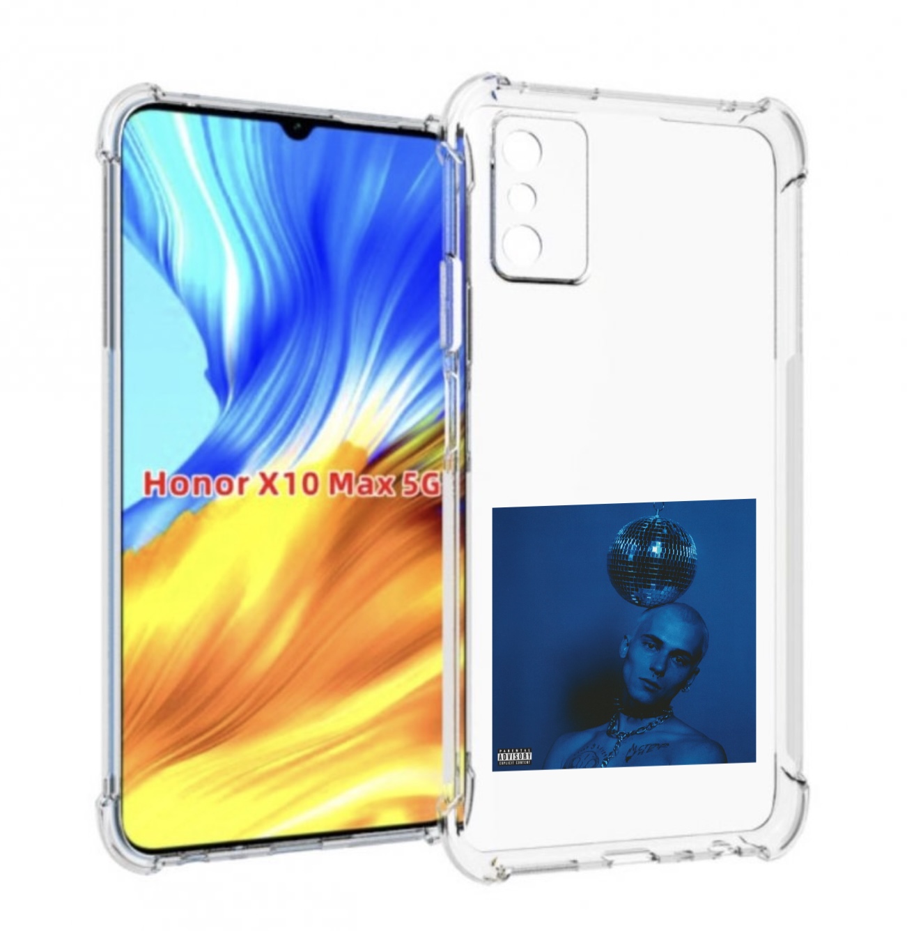 

Чехол MyPads Страха нет OFFMi для Honor X10 Max, Прозрачный, Tocco
