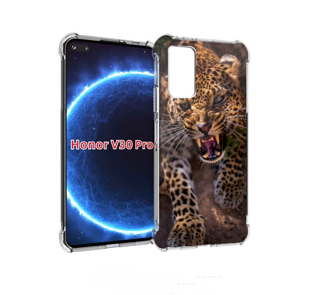 

Чехол бампер MyPads Злой-гепард для Honor V30 Pro, Прозрачный, Tocco