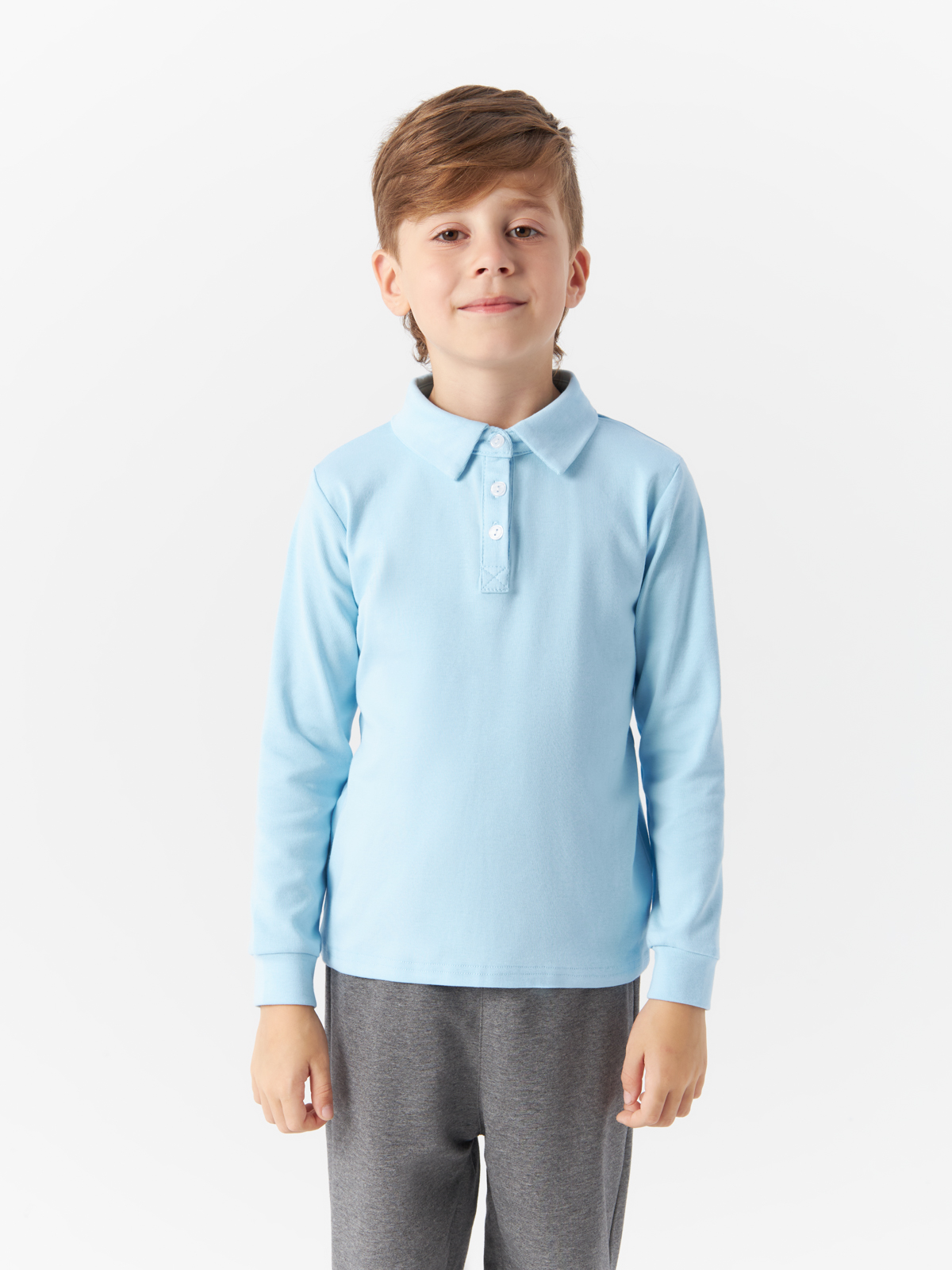 Рубашка Yiwu Xflot Supply Chain детская, BS-8lightblue, размер 130 см