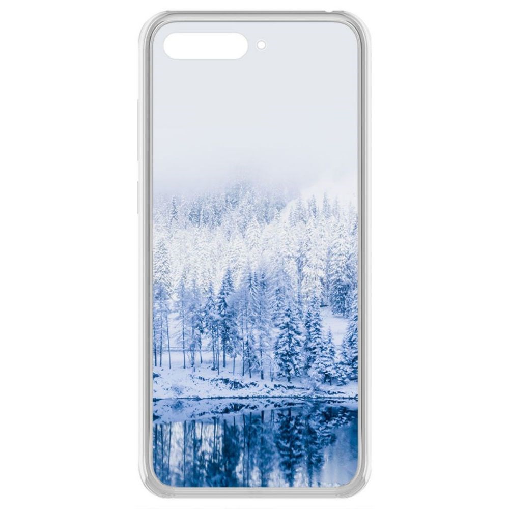 фото Чехол-накладка krutoff clear case зимняя река для huawei y6 (2018)