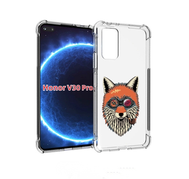 

Чехол бампер MyPads Деловой лис для Honor V30 Pro, Прозрачный, Tocco