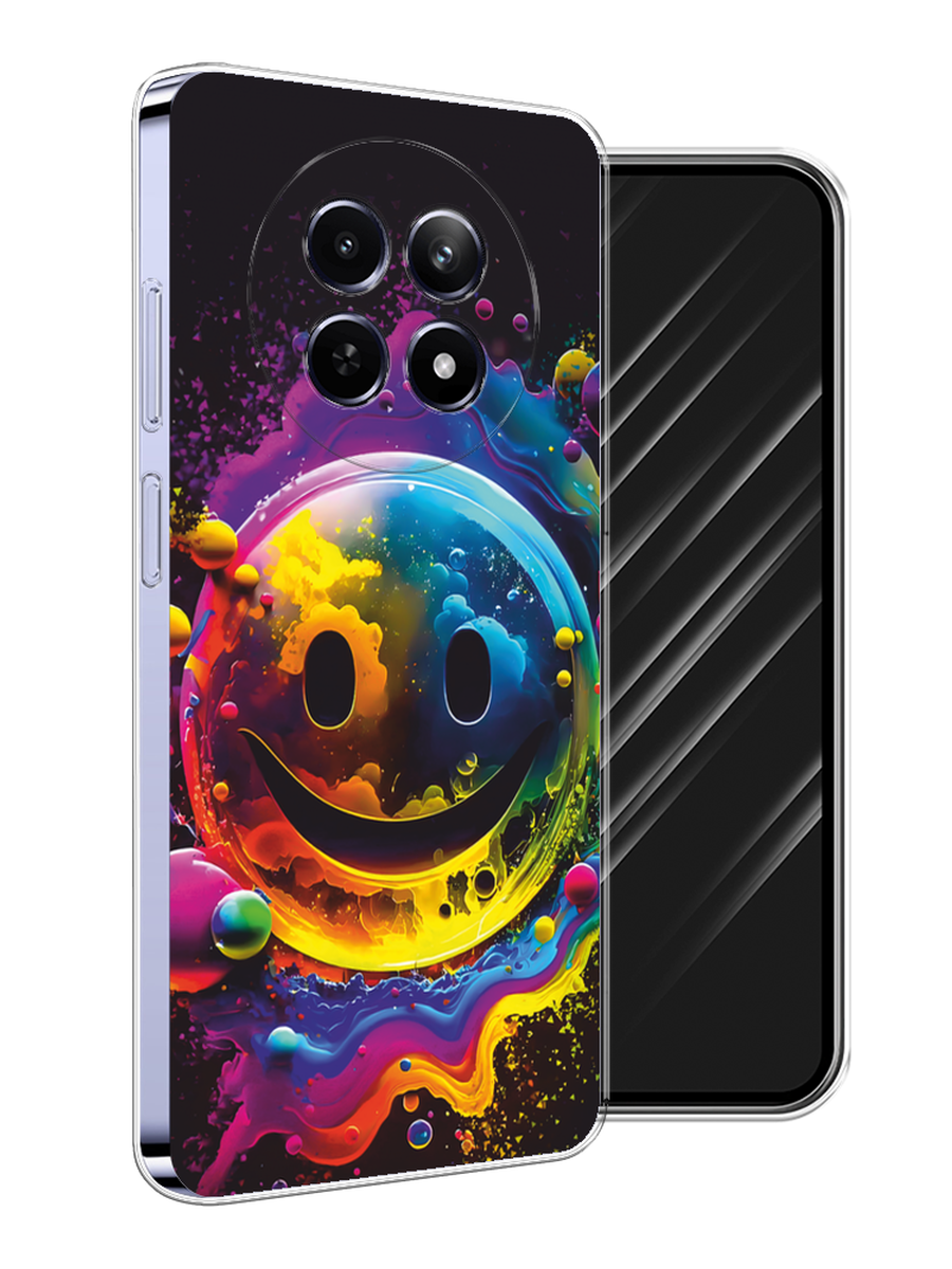 

Чехол Awog на Realme 12 5G "Кислотный смайл", Фиолетовый;желтый;синий, 2516450-1